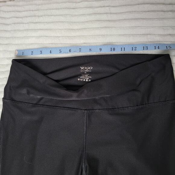 VOGO Athletica Leggings Womens XL Black High Rise Mesh Lattice Ankle Yoga - Picture 5 of 8